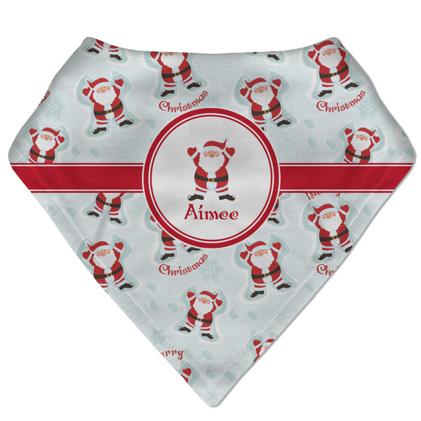 Custom Santa Clause Making Snow Angels Bandana Bib (Personalized)