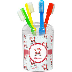 Santa Clause Making Snow Angels Toothbrush Holder (Personalized)