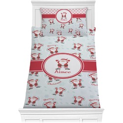 Santa Clause Making Snow Angels Comforter Set - Twin w/ Name or Text