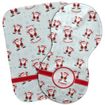 Santa Clause Making Snow Angels Burp Cloth (Personalized)