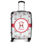 Santa Clause Making Snow Angels Suitcase - 24" Medium - Checked (Personalized)