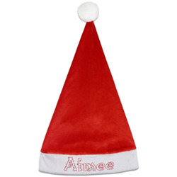 Santa Clause Making Snow Angels Santa Hat - Front (Personalized)
