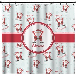 Santa Clause Making Snow Angels Shower Curtain - 71" x 74" (Personalized)