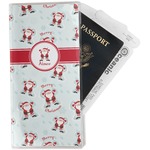 Santa Clause Making Snow Angels Travel Document Holder