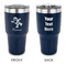 Santa Clause Making Snow Angels 30 oz Stainless Steel Ringneck Tumblers - Navy - Double Sided - APPROVAL