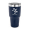 Santa Clause Making Snow Angels 30 oz Stainless Steel Ringneck Tumblers - Navy - FRONT