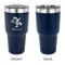 Santa Clause Making Snow Angels 30 oz Stainless Steel Ringneck Tumblers - Navy - Single Sided - APPROVAL