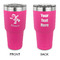 Santa Clause Making Snow Angels 30 oz Stainless Steel Ringneck Tumblers - Pink - Double Sided - APPROVAL