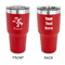 Santa Clause Making Snow Angels 30 oz Stainless Steel Ringneck Tumblers - Red - Double Sided - APPROVAL