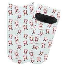 Santa Clause Making Snow Angels Adult Ankle Socks