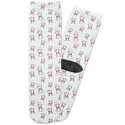 Santa Clause Making Snow Angels Adult Crew Socks