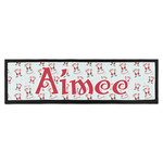 Santa Clause Making Snow Angels Bar Mat - Large (Personalized)