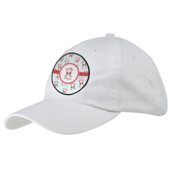 Custom Santa Clause Making Snow Angels Baseball Cap - White (Personalized)