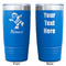 Santa Clause Making Snow Angels Blue Polar Camel Tumbler - 20oz - Double Sided - Approval