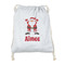 Santa Clause Making Snow Angels Drawstring Backpacks - Sweatshirt Fleece - Single Sided - FRONT