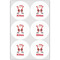 Santa Clause Making Snow Angels Drink Topper - XLarge - Set of 6