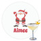 Santa Clause Making Snow Angels Drink Topper - XLarge - Single with Drink