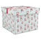 Santa Clause Making Snow Angels Gift Boxes with Lid - Canvas Wrapped - XX-Large - Front/Main