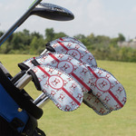 Santa Clause Making Snow Angels Golf Club Iron Cover - Set of 9 (Personalized)