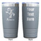 Santa Clause Making Snow Angels Gray Polar Camel Tumbler - 20oz - Double Sided - Approval