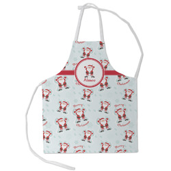 Santa Clause Making Snow Angels Kid's Apron - Small (Personalized)