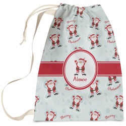 Santa Clause Making Snow Angels Laundry Bag (Personalized)