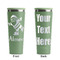 Santa Clause Making Snow Angels Light Green RTIC Everyday Tumbler - 28 oz. - Front and Back