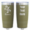 Santa Clause Making Snow Angels Olive Polar Camel Tumbler - 20oz - Double Sided - Approval