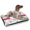 Santa Clause Making Snow Angels Outdoor Dog Beds - Large - IN CONTEXT