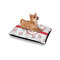 Santa Clause Making Snow Angels Outdoor Dog Beds - Small - IN CONTEXT