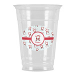 Santa Clause Making Snow Angels Party Cups - 16oz (Personalized)