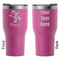 Santa Clause Making Snow Angels RTIC Tumbler - Magenta - Double Sided - Front & Back