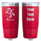 Santa Clause Making Snow Angels Red Polar Camel Tumbler - 20oz - Double Sided - Approval