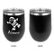 Santa Clause Making Snow Angels Stainless Wine Tumblers - Black - Single Sided - Approval