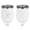 Santa Clause Making Snow Angels Stainless Wine Tumblers - White - Single Sided - Approval