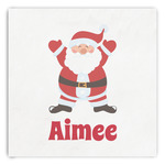 Santa Clause Making Snow Angels Paper Dinner Napkins (Personalized)