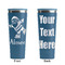 Santa Clause Making Snow Angels Steel Blue RTIC Everyday Tumbler - 28 oz. - Front and Back