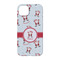 Santa Clause Making Snow Angels iPhone 14 Case - Back