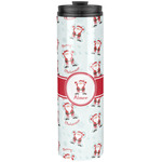 Santa Clause Making Snow Angels Stainless Steel Skinny Tumbler - 20 oz (Personalized)