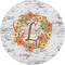 Floral Antler 1" Multipurpose Round Labels - Single Sticker