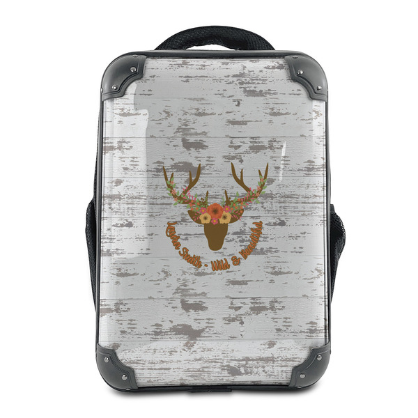 Custom Floral Antler 15" Hard Shell Backpack (Personalized)