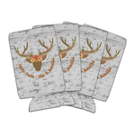 Floral Antler Can Cooler (16 oz) - Set of 4 (Personalized)