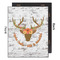 Floral Antler 16x20 Wood Print - Front & Back View