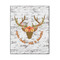 Floral Antler 16x20 Wood Print - Front View