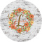 Floral Antler 2" Multipurpose Round Labels - Single Sticker