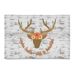 Floral Antler 2' x 3' Indoor Area Rug (Personalized)