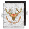 Floral Antler 20x24 Wood Print - Front & Back View