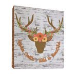 Floral Antler 3 Ring Binder - Full Wrap - 1" (Personalized)