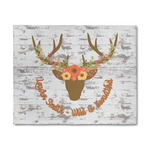 Floral Antler 8' x 10' Indoor Area Rug (Personalized)