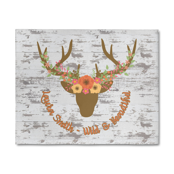 Custom Floral Antler 8' x 10' Patio Rug (Personalized)